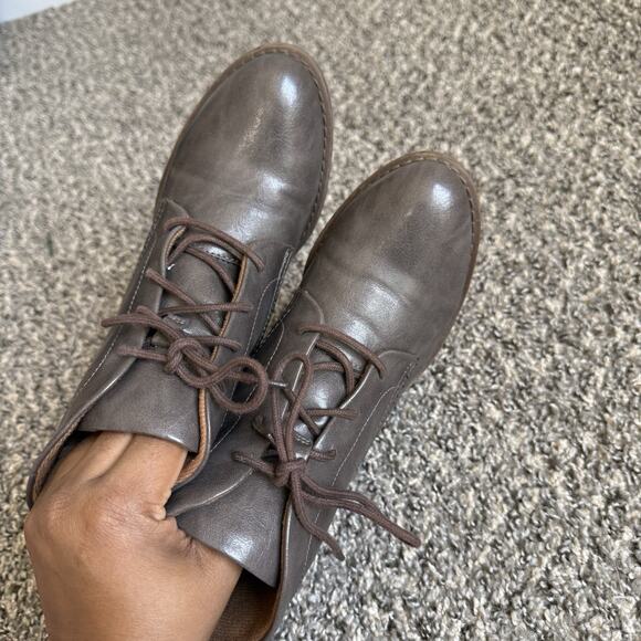 Eurosoft by Sofft Ankle Boots Womens 8 M Brown Lace Up Zip Bootie Chukka Heeled - Picture 4 of 9